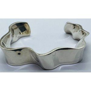 SOLD!!!Tiffany & Co Frank Gehry Sterling Silver Equus Bangle Cuff Bracelet Pouch
